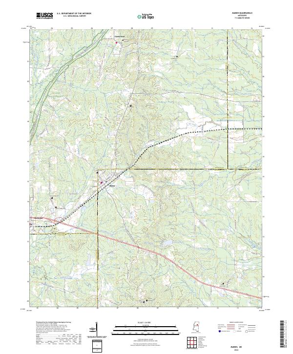 US Topo 7.5-minute map for Maben MS