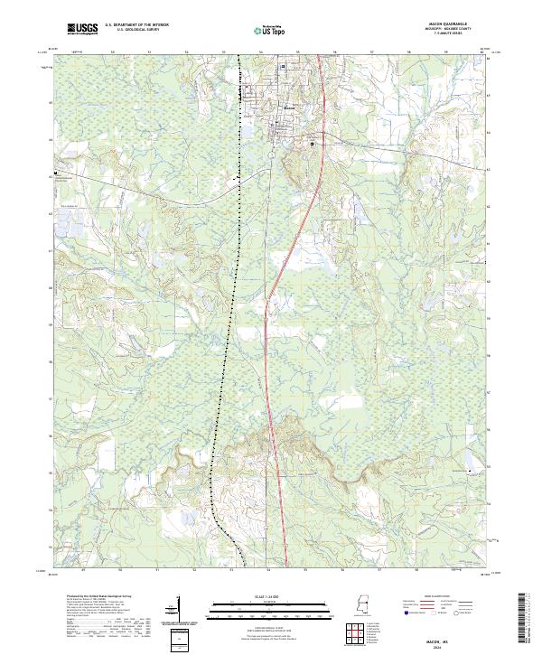 US Topo 7.5-minute map for Macon MS