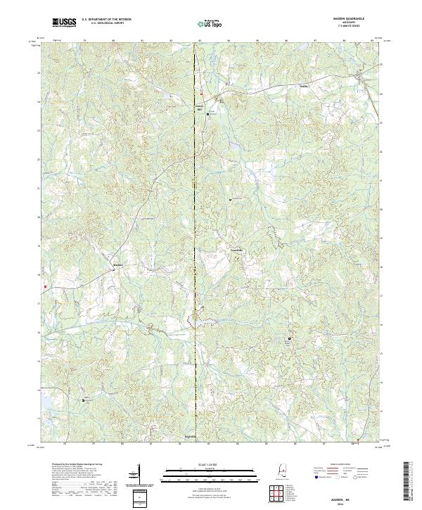 US Topo 7.5-minute map for Madden MS