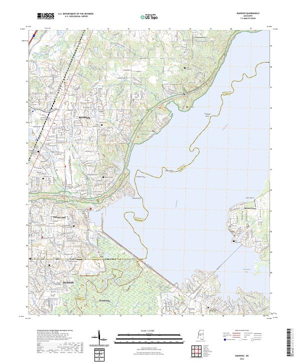 US Topo 7.5-minute map for Madison MS