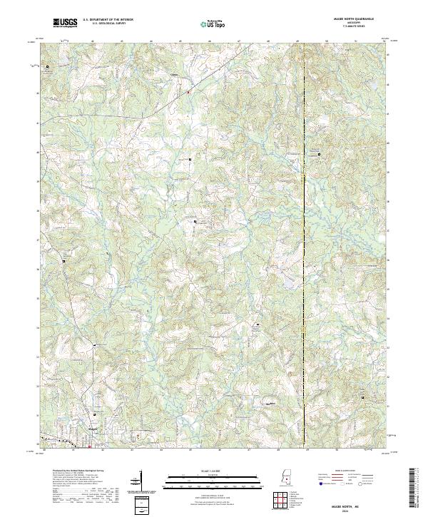 US Topo 7.5-minute map for Magee North MS