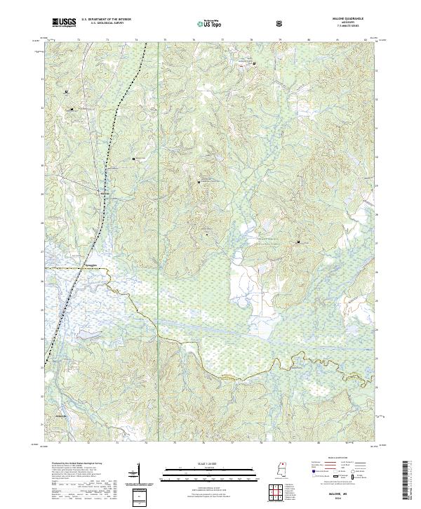 US Topo 7.5-minute map for Malone MS