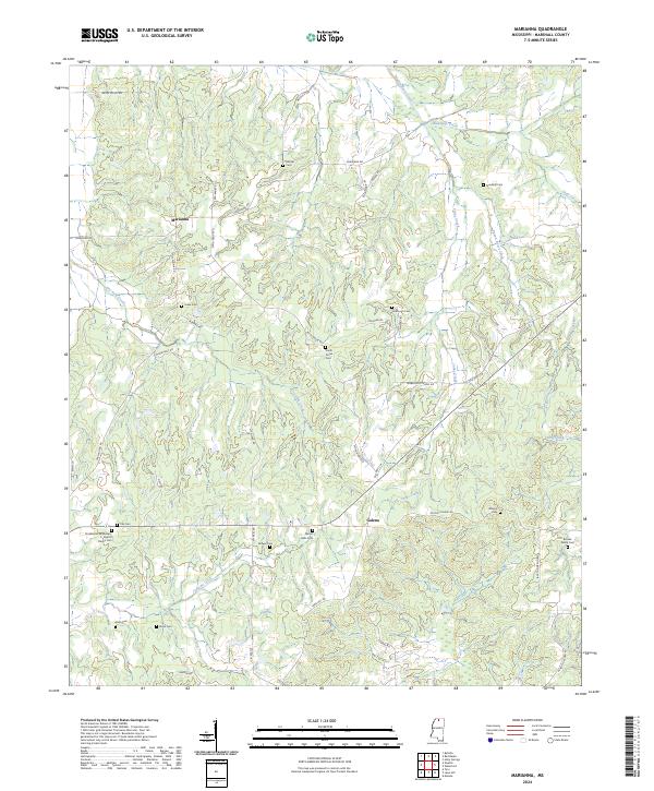 US Topo 7.5-minute map for Marianna MS