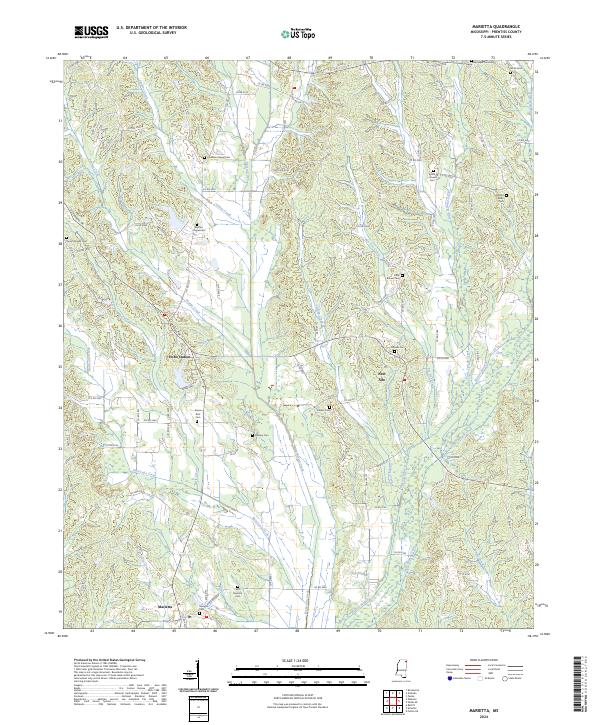 US Topo 7.5-minute map for Marietta MS
