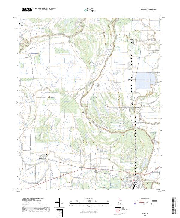 US Topo 7.5-minute map for Marks MS