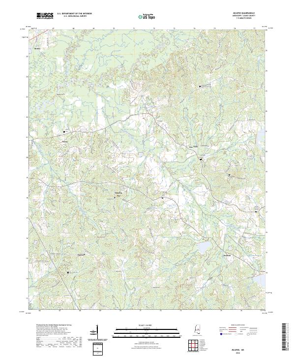 US Topo 7.5-minute map for McAfee MS