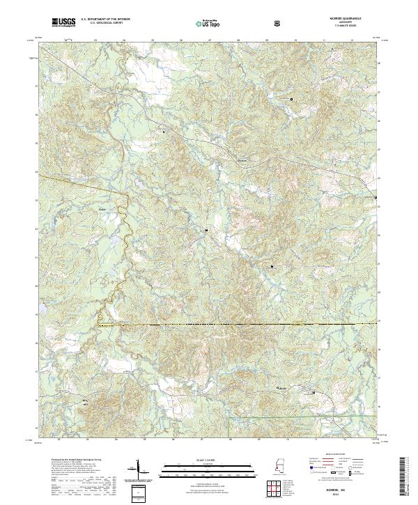US Topo 7.5-minute map for McBride MS