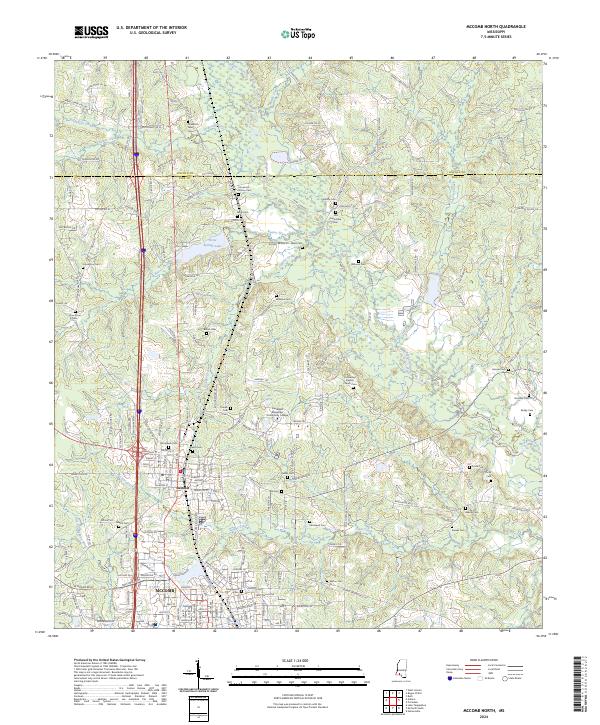 US Topo 7.5-minute map for McComb North MS