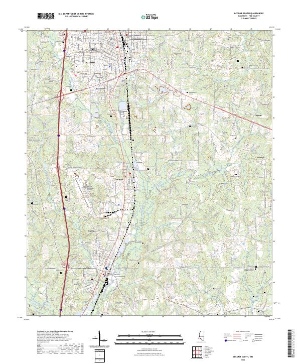 US Topo 7.5-minute map for McComb South MS