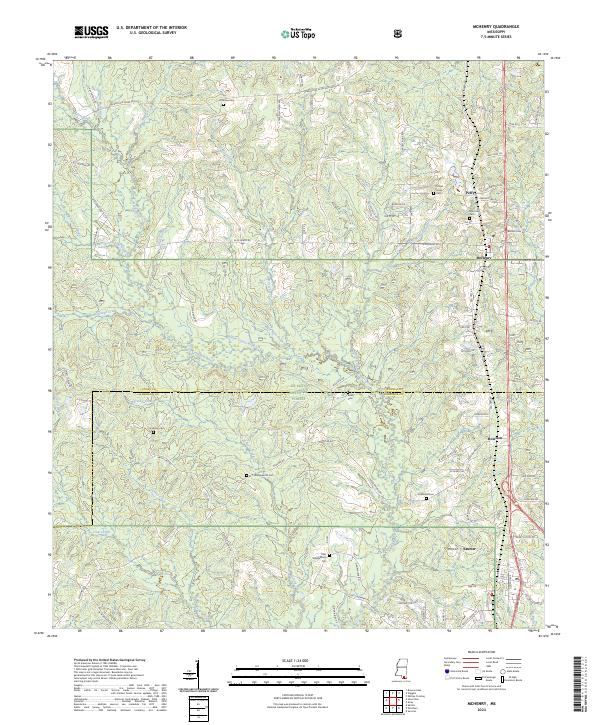 US Topo 7.5-minute map for McHenry MS