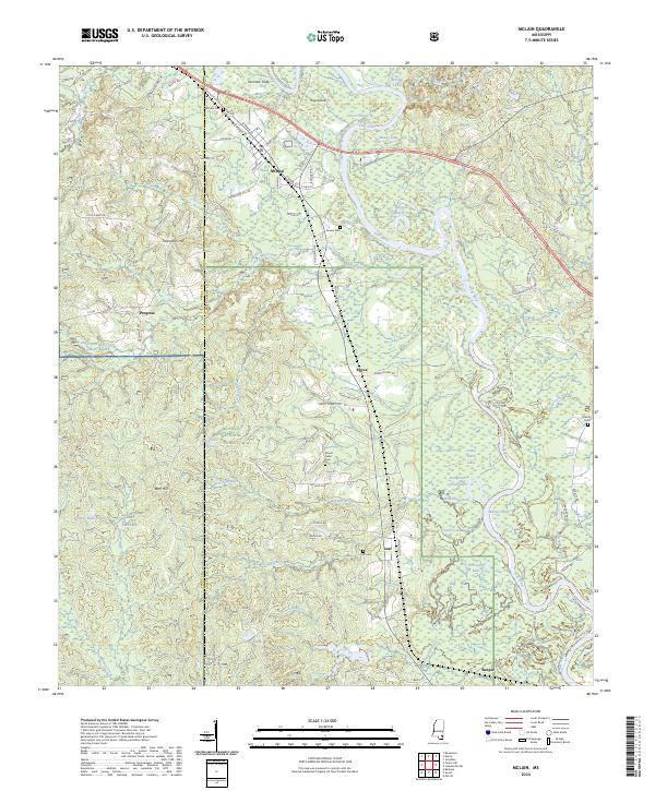 US Topo 7.5-minute map for McLain MS