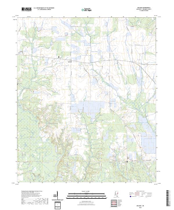 US Topo 7.5-minute map for McLeod MS