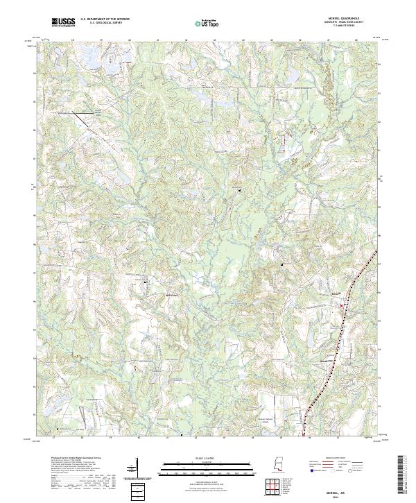 US Topo 7.5-minute map for McNeill MS