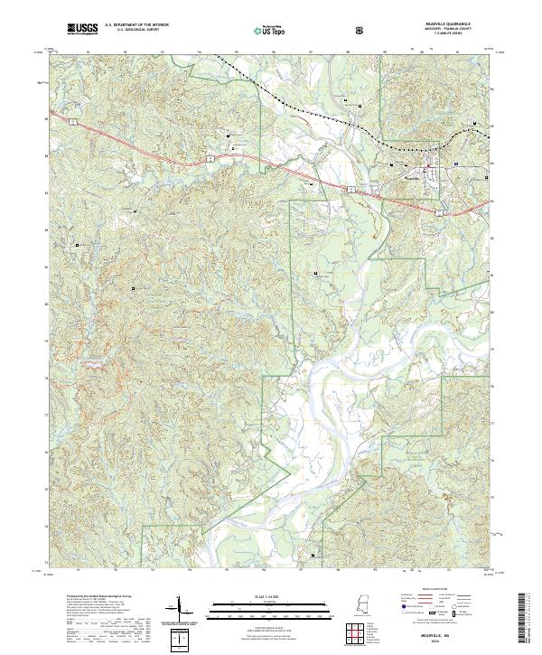 US Topo 7.5-minute map for Meadville MS