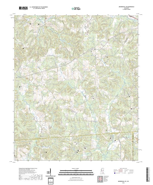 US Topo 7.5-minute map for Mendenhall SE MS