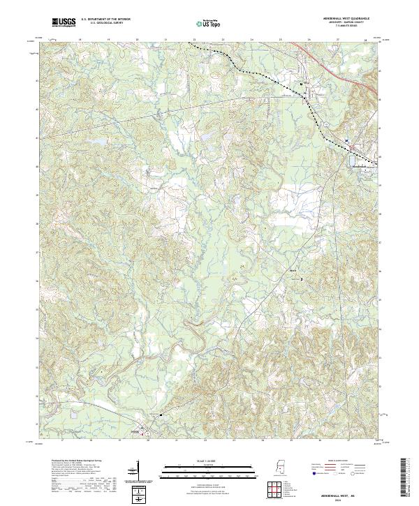 US Topo 7.5-minute map for Mendenhall West MS