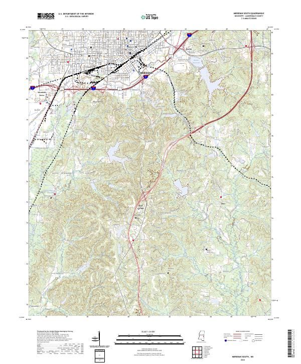 US Topo 7.5-minute map for Meridian South MS