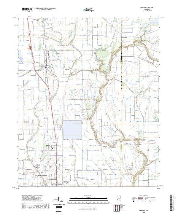 US Topo 7.5-minute map for Merigold MS