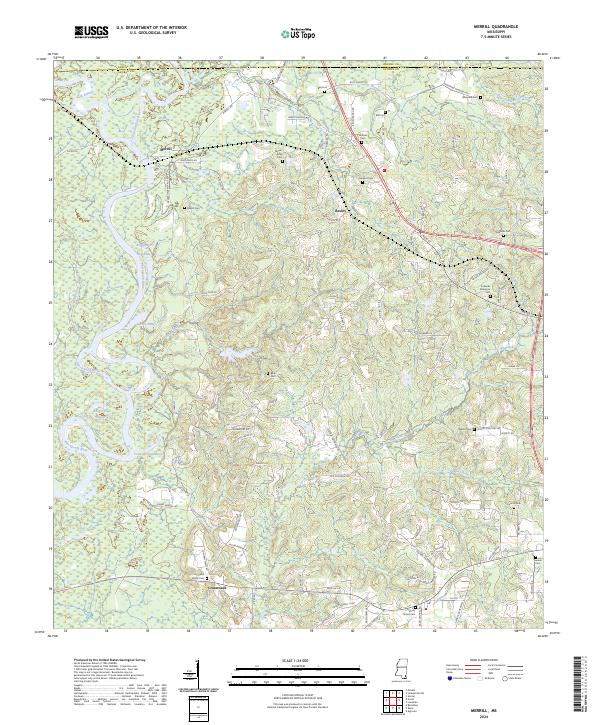 US Topo 7.5-minute map for Merrill MS