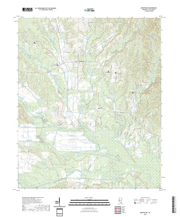 US Topo 7.5-minute map for Montpelier MS