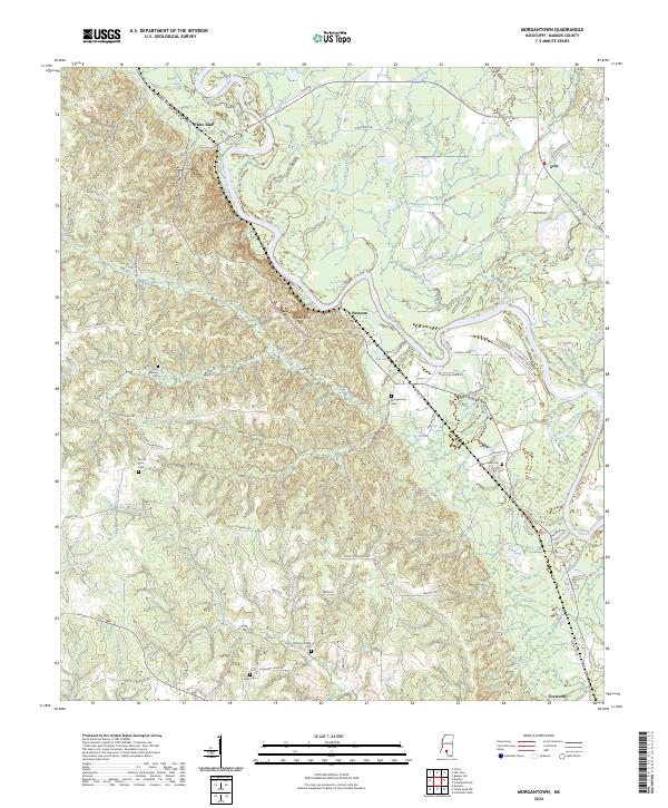US Topo 7.5-minute map for Morgantown MS