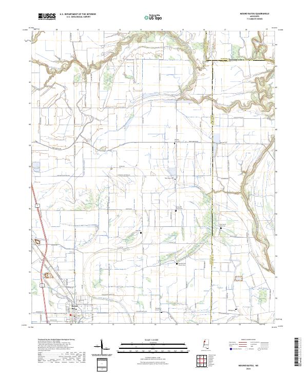 US Topo 7.5-minute map for Mound Bayou MS