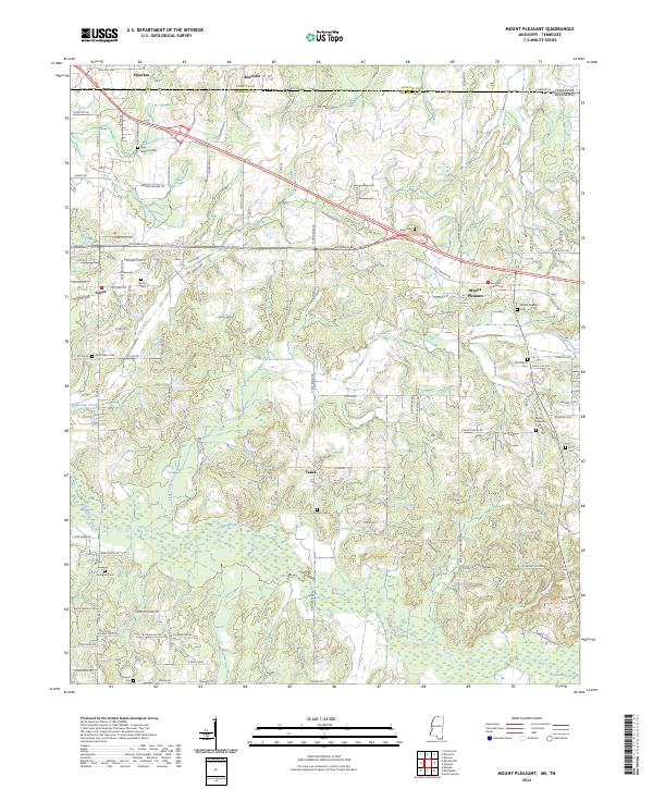 US Topo 7.5-minute map for Mount Pleasant MSTN