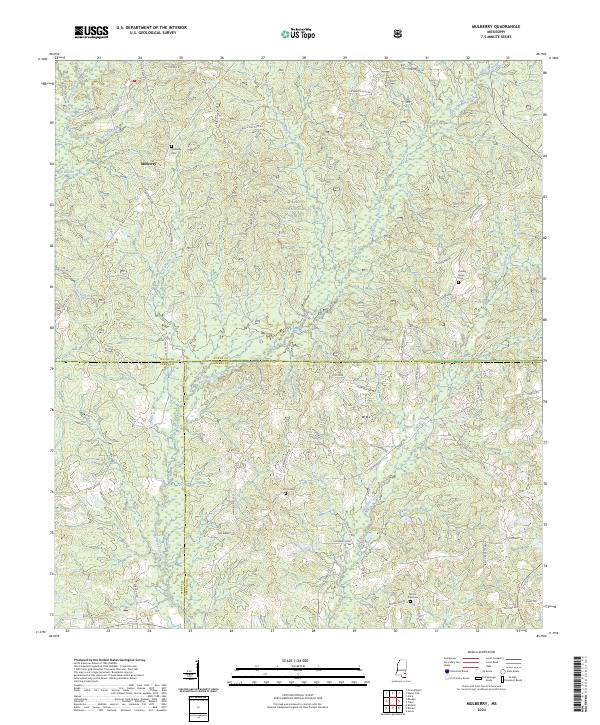 US Topo 7.5-minute map for Mulberry MS