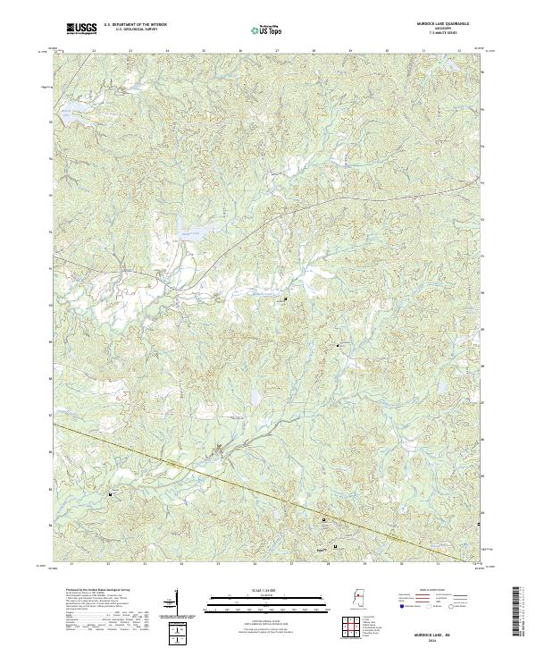 US Topo 7.5-minute map for Murdock Lake MS