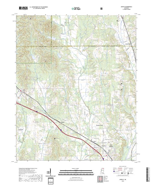 US Topo 7.5-minute map for Myrtle MS
