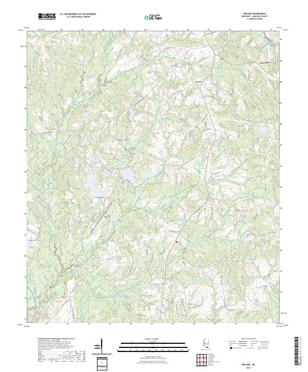 US Topo 7.5-minute map for Necaise MS