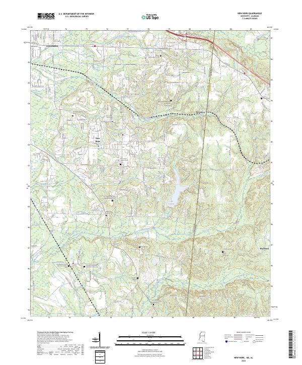 US Topo 7.5-minute map for New Hope MSAL