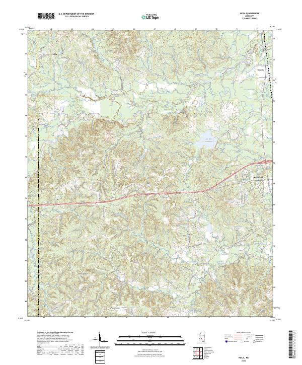 US Topo 7.5-minute map for Nola MS