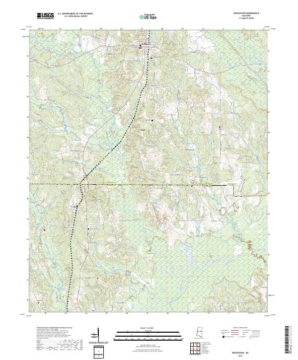 US Topo 7.5-minute map for Noxapater MS