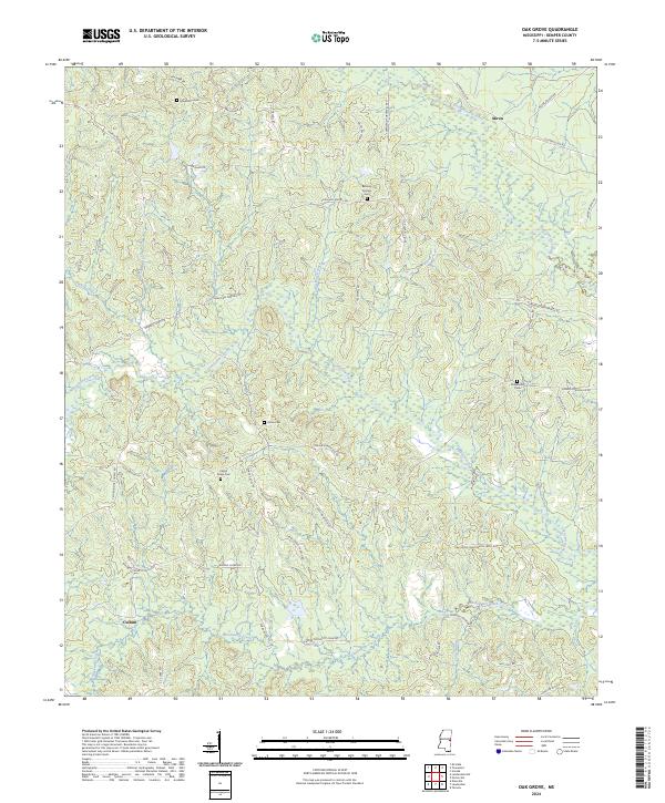 US Topo 7.5-minute map for Oak Grove MS