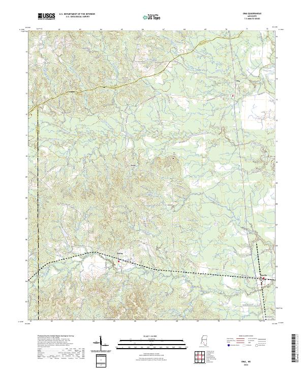 US Topo 7.5-minute map for Oma MS