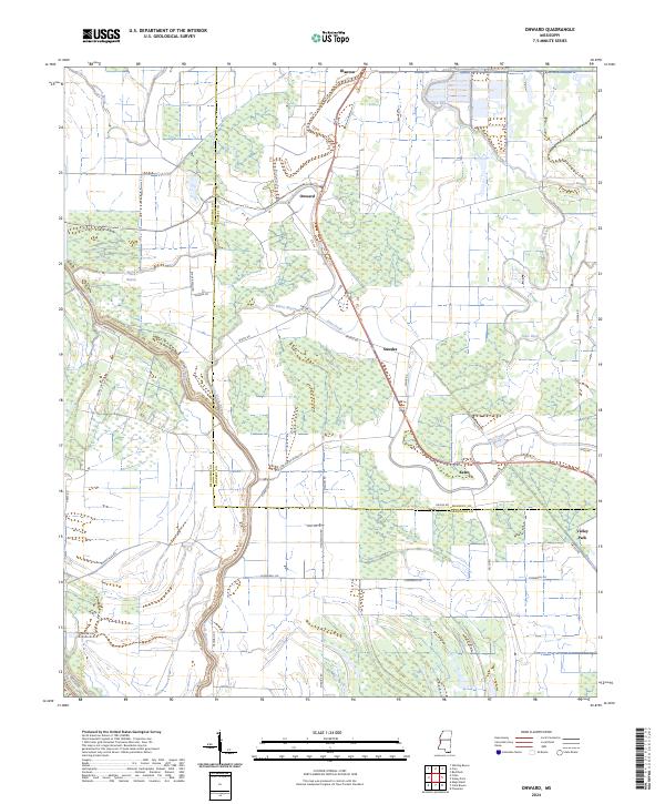 US Topo 7.5-minute map for Onward MS