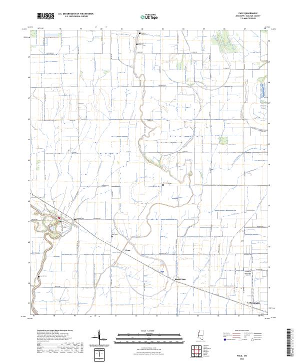 US Topo 7.5-minute map for Pace MS