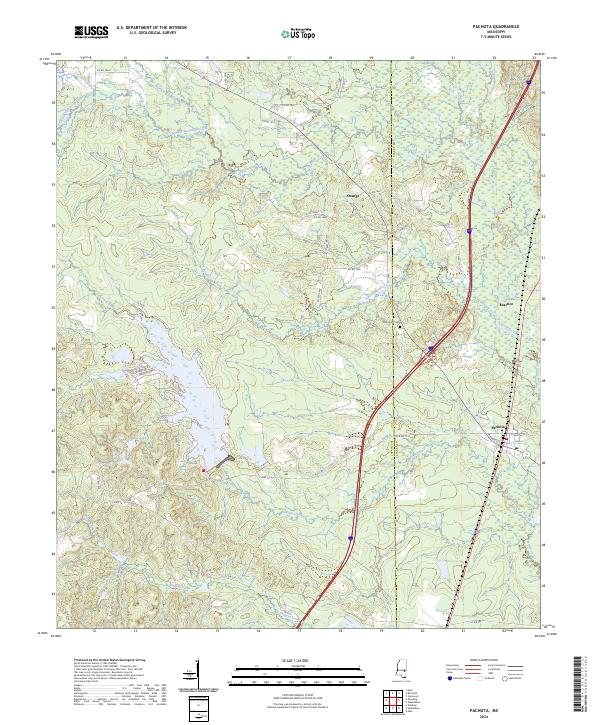 US Topo 7.5-minute map for Pachuta MS