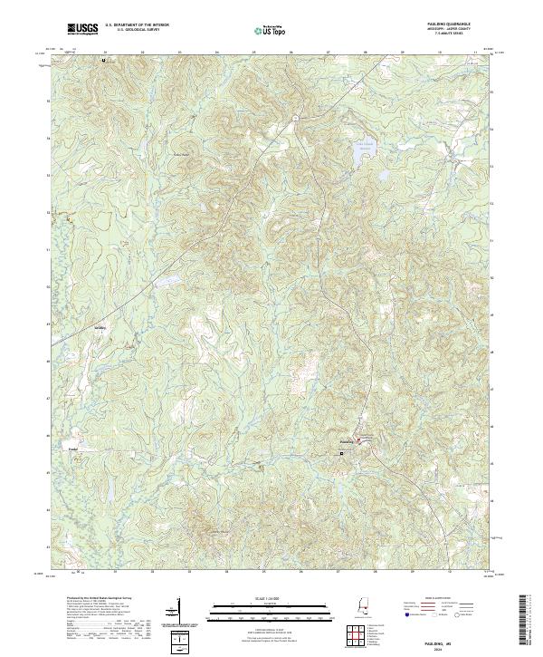 US Topo 7.5-minute map for Paulding MS