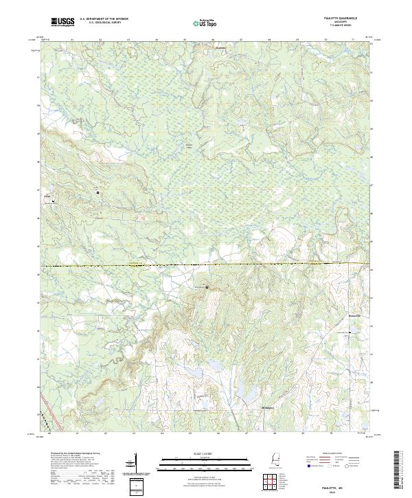 US Topo 7.5-minute map for Paulette MS