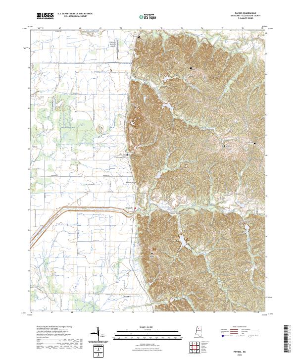 US Topo 7.5-minute map for Paynes MS