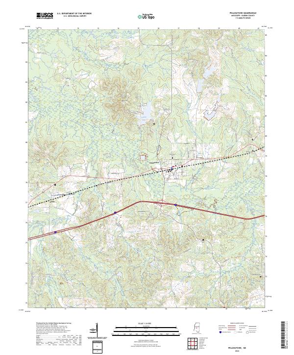 US Topo 7.5-minute map for Pelahatchie MS