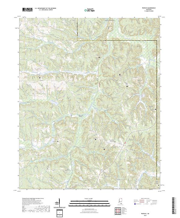 US Topo 7.5-minute map for Peoples MS