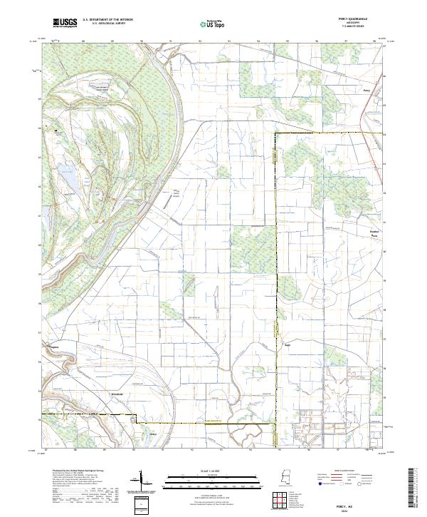 US Topo 7.5-minute map for Percy MS