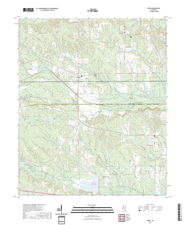 US Topo 7.5-minute map for Pheba MS
