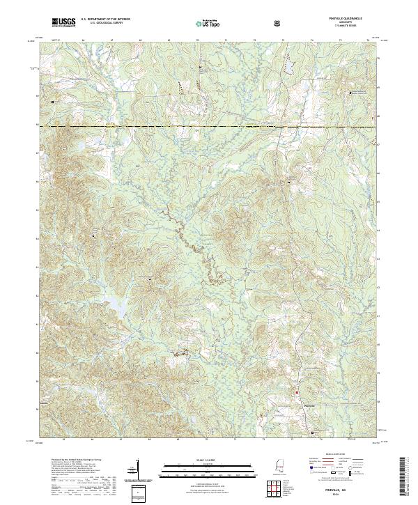 US Topo 7.5-minute map for Pineville MS