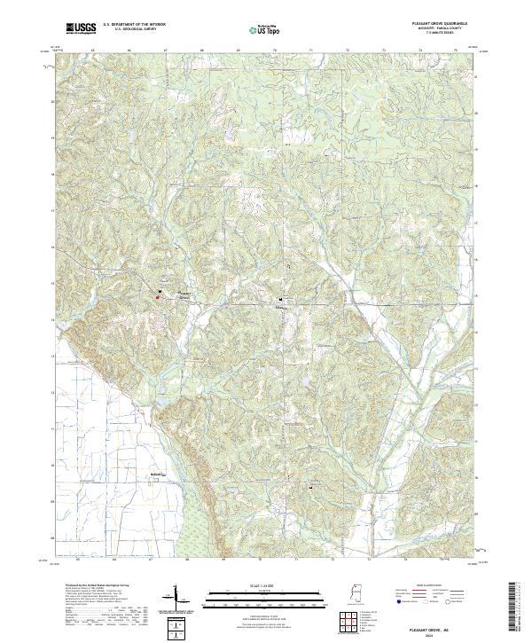 US Topo 7.5-minute map for Pleasant Grove MS