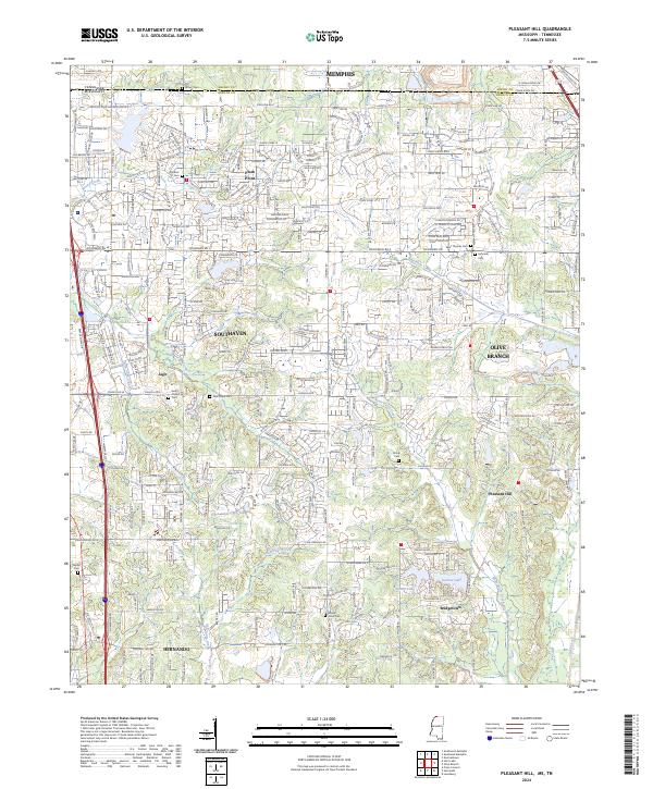 US Topo 7.5-minute map for Pleasant Hill MSTN