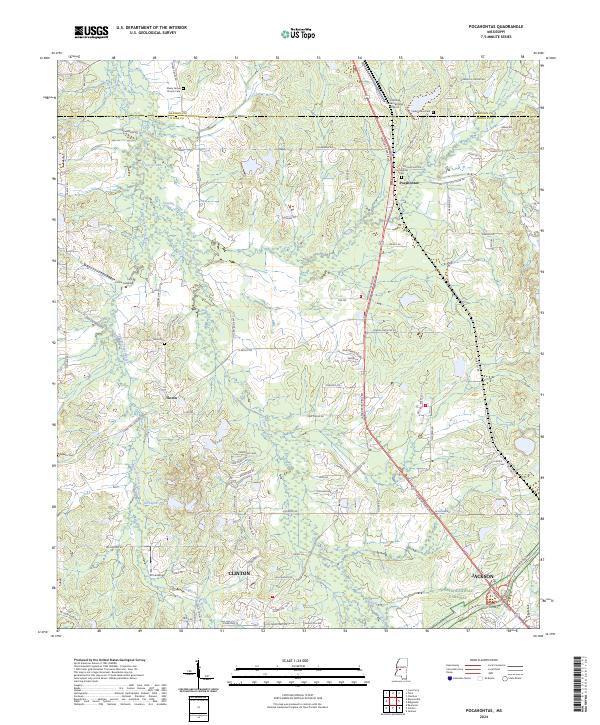 US Topo 7.5-minute map for Pocahontas MS
